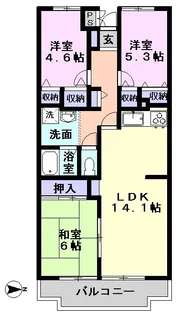 ジュネシオンTAKAHASHI【2階】の間取り