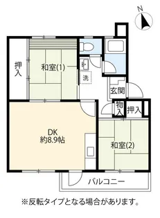 UR国立富士見台【3階】の間取り
