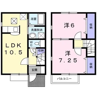 ハイムSweetPea 1号館【1階】の間取り