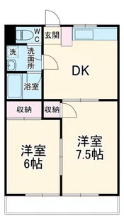 ヒルズマンション【1階】の間取り