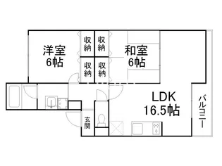 シャトレ月輪【3階】の間取り