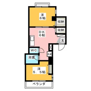 マインズ三田【3階】の間取り