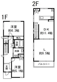 バームハイム【2階】の間取り