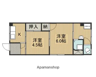 前川ハイツ【2階】の間取り