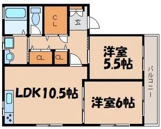 すいれん天畠【2階】の間取り