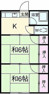 コーポ若葉【2階】の間取り