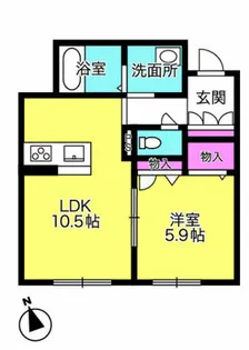 ベレオアトリエール住吉【1階】の間取り