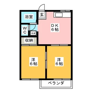 ハピネス千代V【2階】の間取り