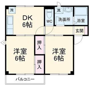 ドミールB【1階】の間取り