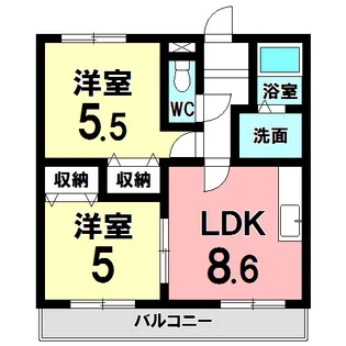 日映マンション3【3階】の間取り