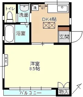 コーポ山本【1階】の間取り