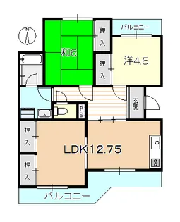 レジデンス中泉【2階】の間取り