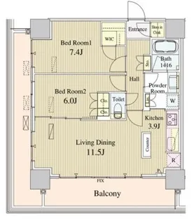 東京都江東区豊洲5【マンション】の間取り