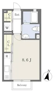 カーサブラン【1階】の間取り