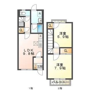 三重県四日市市西日野町【一戸建】の間取り