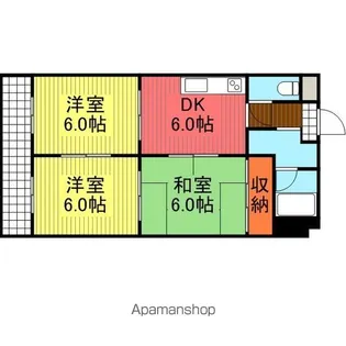 ラブリー三笠A棟【4階】の間取り