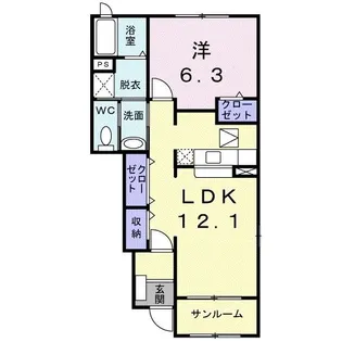 エスペランサII【1階】の間取り
