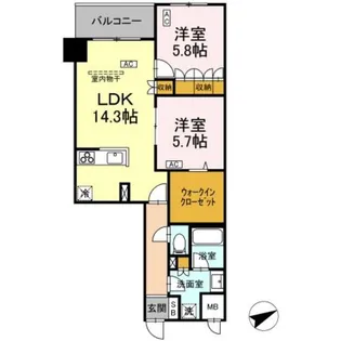 サンジョイアゼロ【3階】の間取り