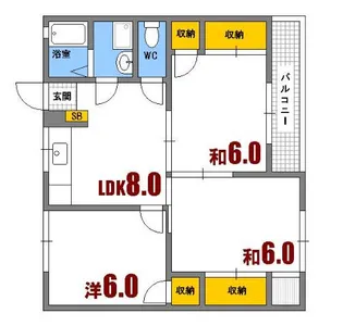 広島県広島市安芸区畑賀2【アパート】の間取り