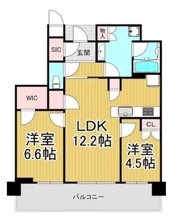 ジオタワー宝塚グランレジス The North【16階】の間取り