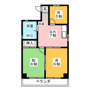 ニュー泉荘【5階】の間取り