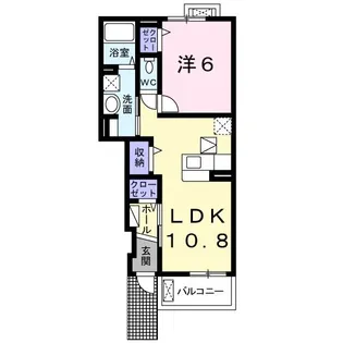 大阪府堺市東区西野【アパート】の間取り
