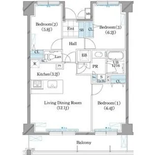 ホーリーフォート南平岸【1階】の間取り