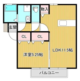 ルピナ竹松本町B棟【2階】の間取り