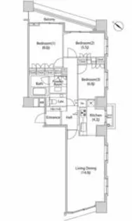 3LDKの間取り画像