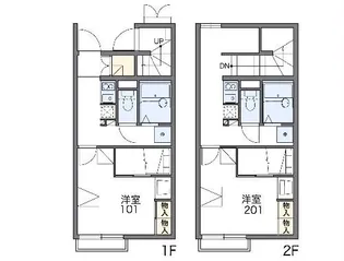 レオパレスイーストハウス【1階】の間取り