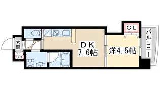 ルクレ新大阪レジデンス【3階】の間取り