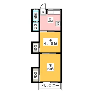 富士荘【1階】の間取り