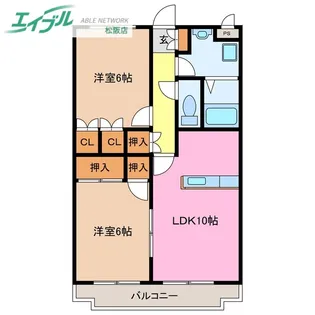 エスポワールM【1階】の間取り