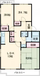 ガーデンプラトー河和田C【4階】の間取り
