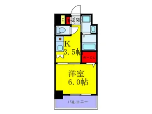 エステムプラザ梅田扇町公園パ-クランド【7階】の間取り