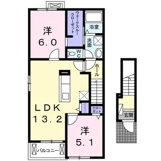 ビオーラ喜沢III【2階】の間取り