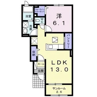 ヴァナ・ディールA【1階】の間取り