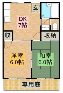 ハピネスニシムラ【1階】の間取り