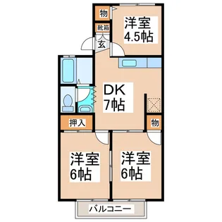 セジュール大津【1階】の間取り