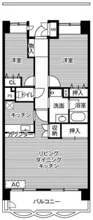 ビレッジハウス東松山タワー1号棟【8階】の間取り