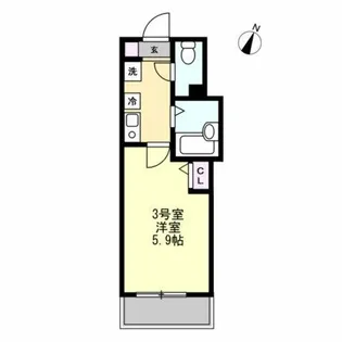 1Kの間取り画像