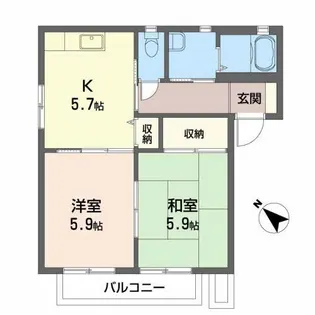 シンフォニ-桜【1階】の間取り