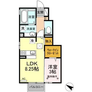 アバンサール【1階】の間取り