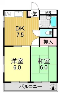 アイキューブ流町【4階】の間取り