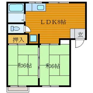 コスモハイツ陽和【1階】の間取り