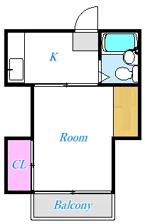 メゾン岡【1階】の間取り