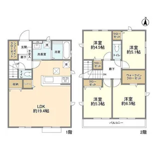 東京都八王子市川口町【一戸建】の間取り