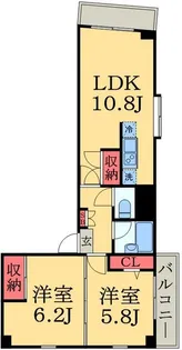 君待橋【7階】の間取り
