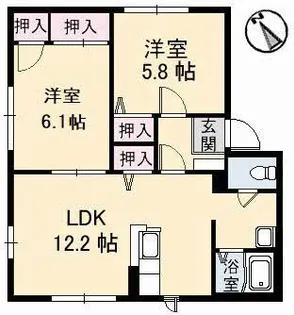 シーサイドDIAS D館【2階】の間取り