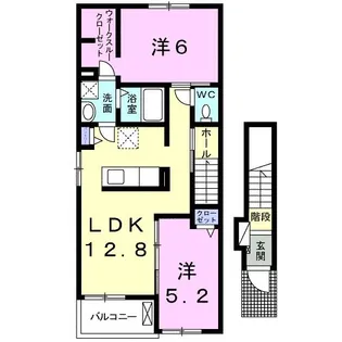 ファミーユ 川南【2階】の間取り